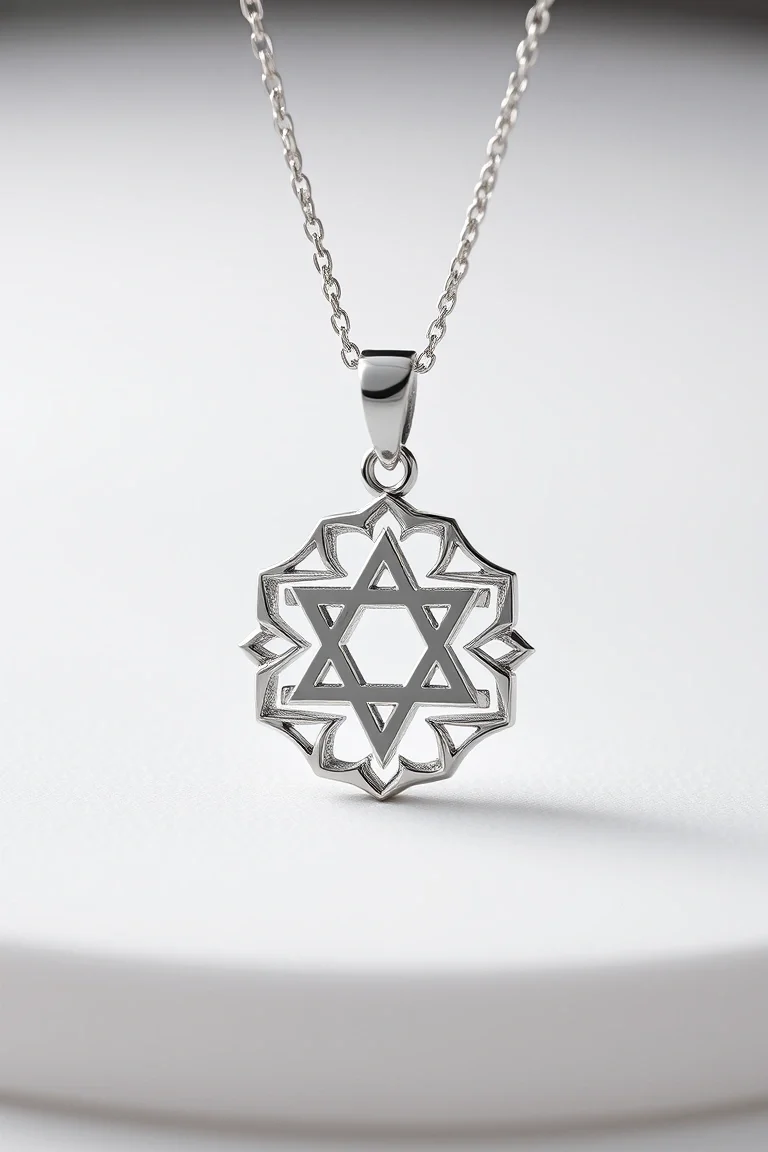 14K White Gold Chai(Life) Pendant