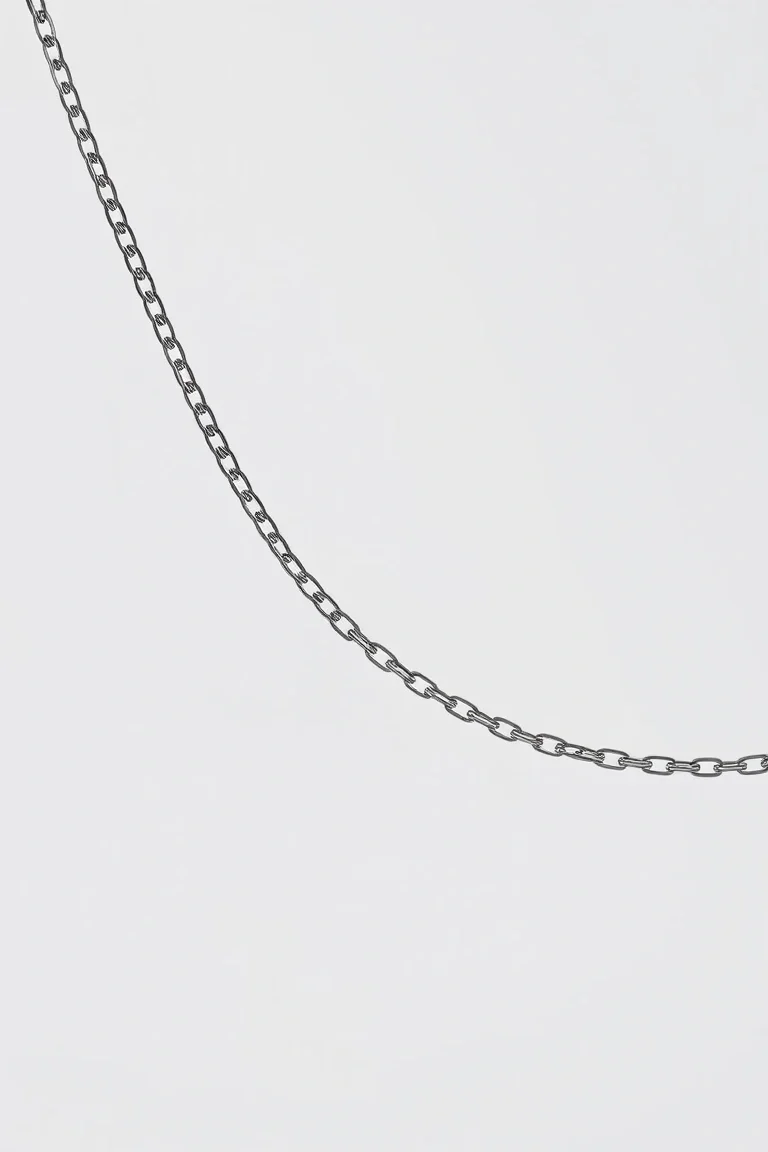14K White Gold Chain Side