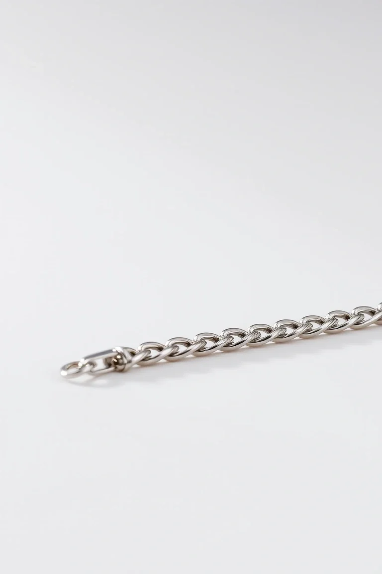 14K White Gold Chain Slide