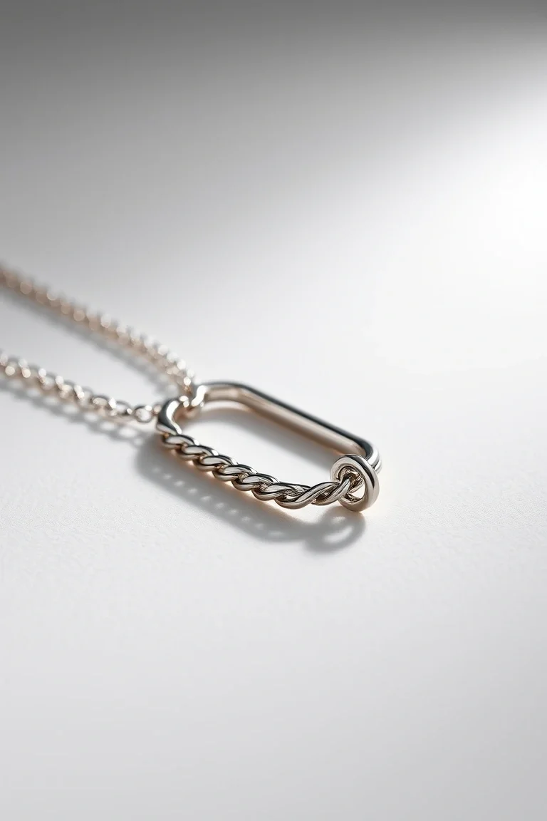 14K White Gold Chain Slide
