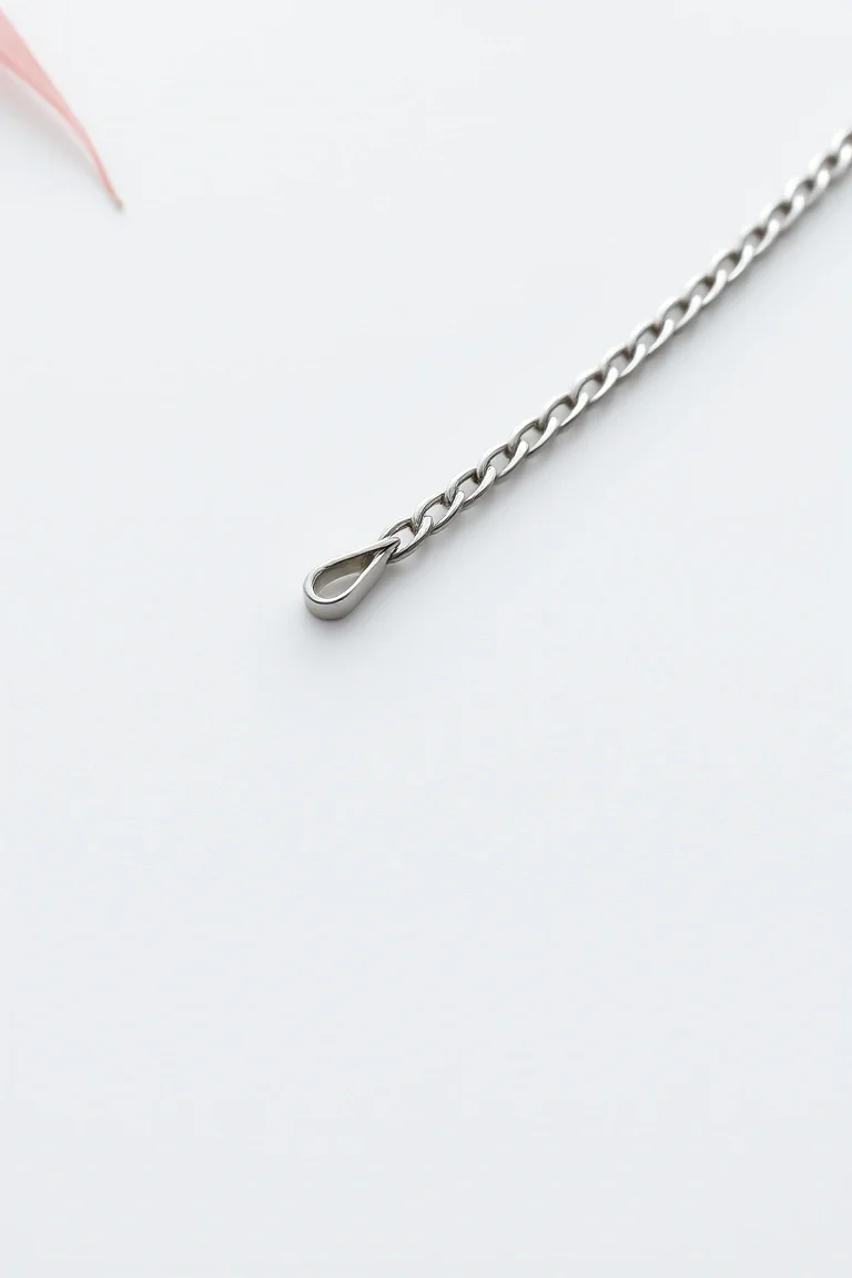 14K White Gold Chain Slide