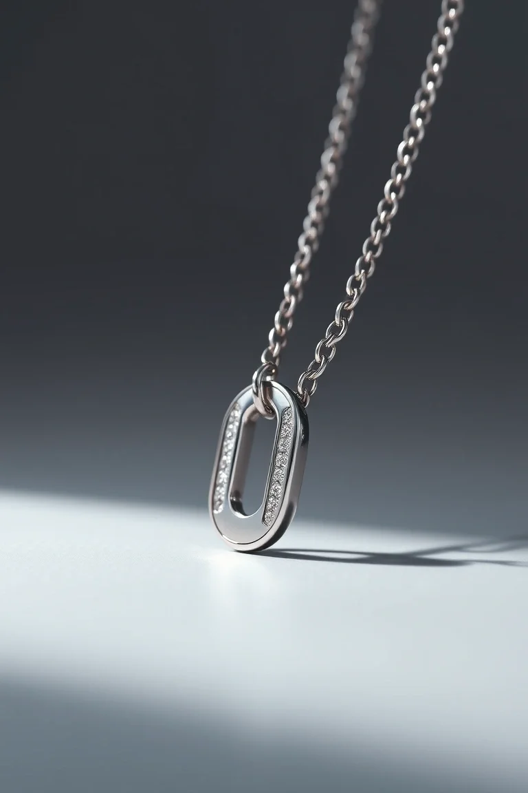 14K White Gold Chain Slide