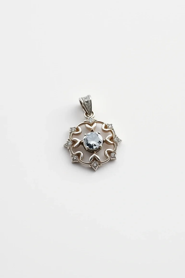 14K WHITE GOLD CLADDUAGH CHARM