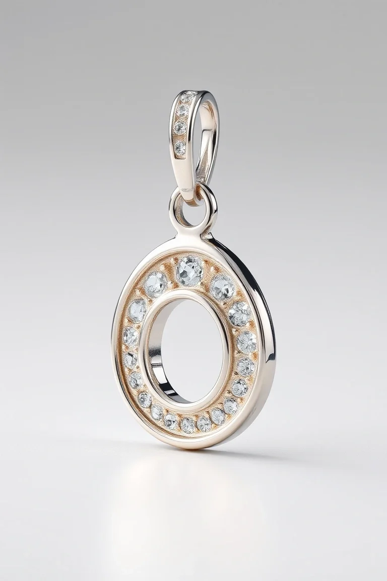 14K White Gold Driver #8 Charm