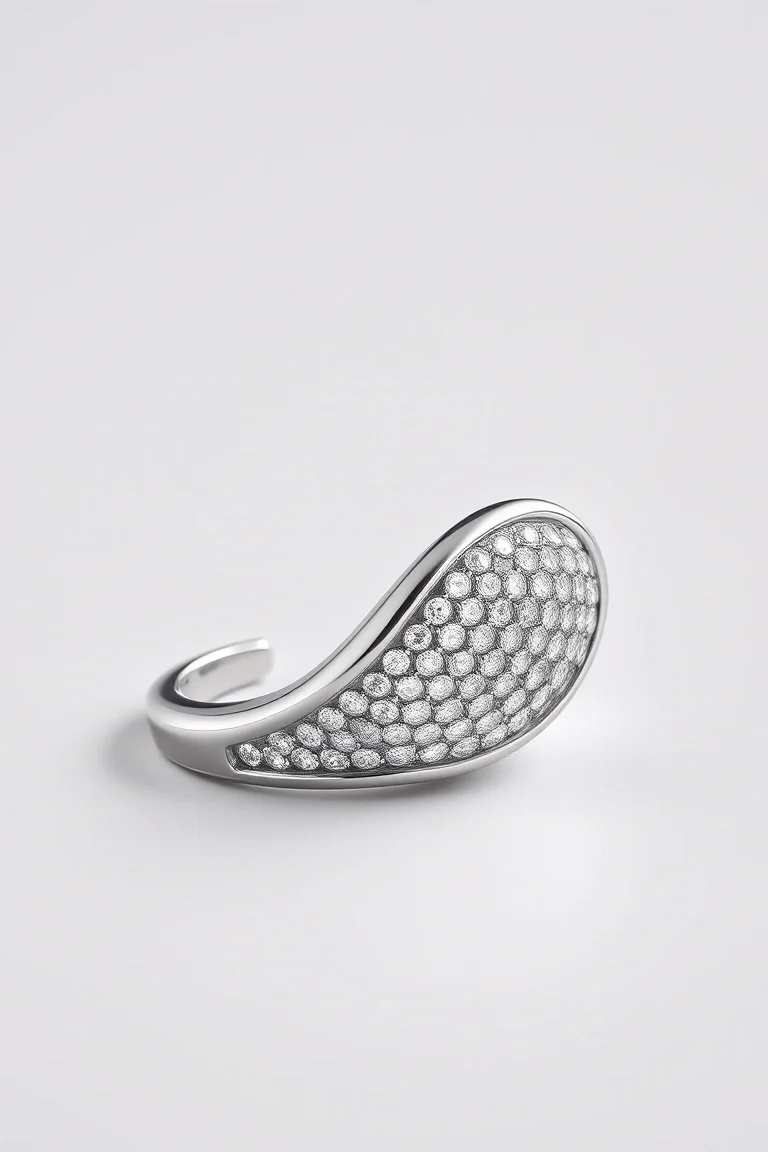 14K White Gold Driver #8-Very Small