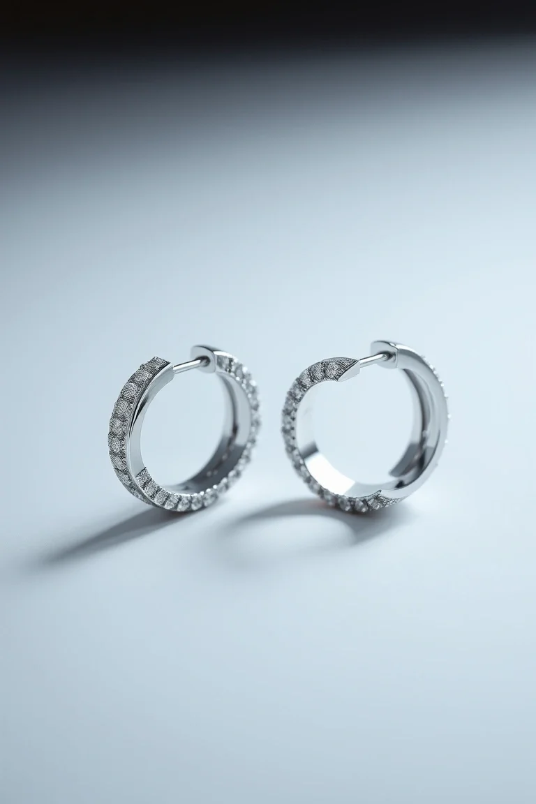 14K White Gold Earring Jackets