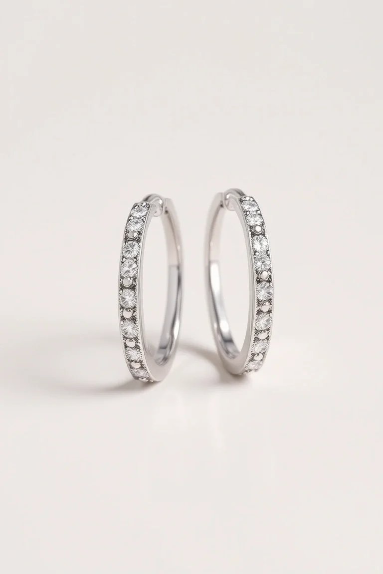 14K White Gold Earring Jackets