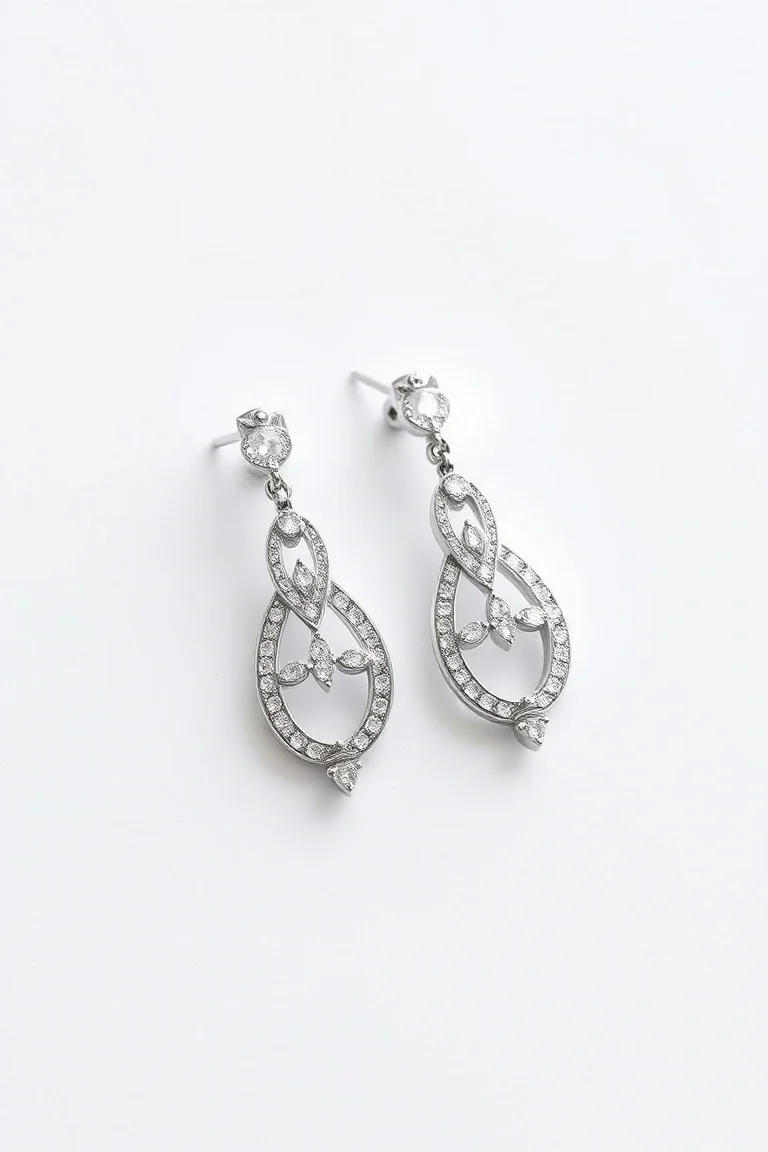 14K White Gold Earrings