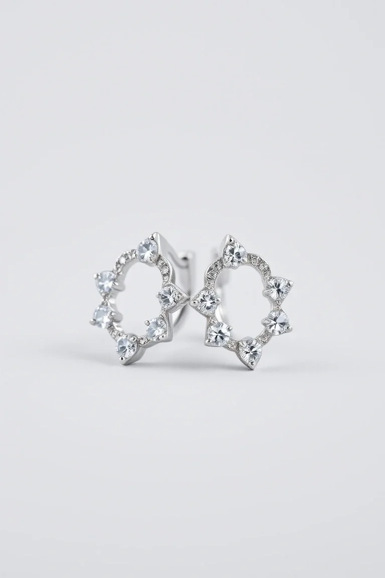 14K White Gold Earrings