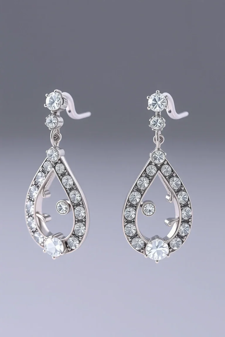 14K White Gold Earrings