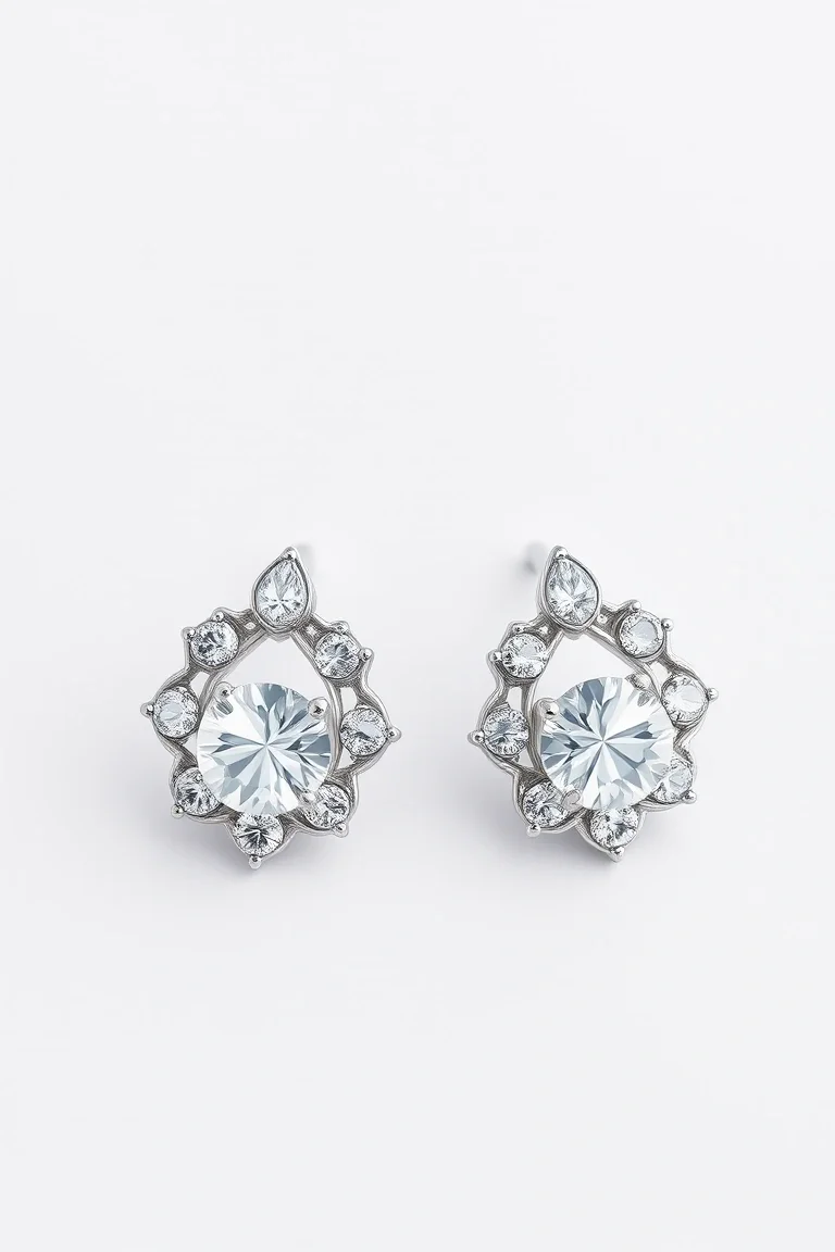 14K White Gold Earrings