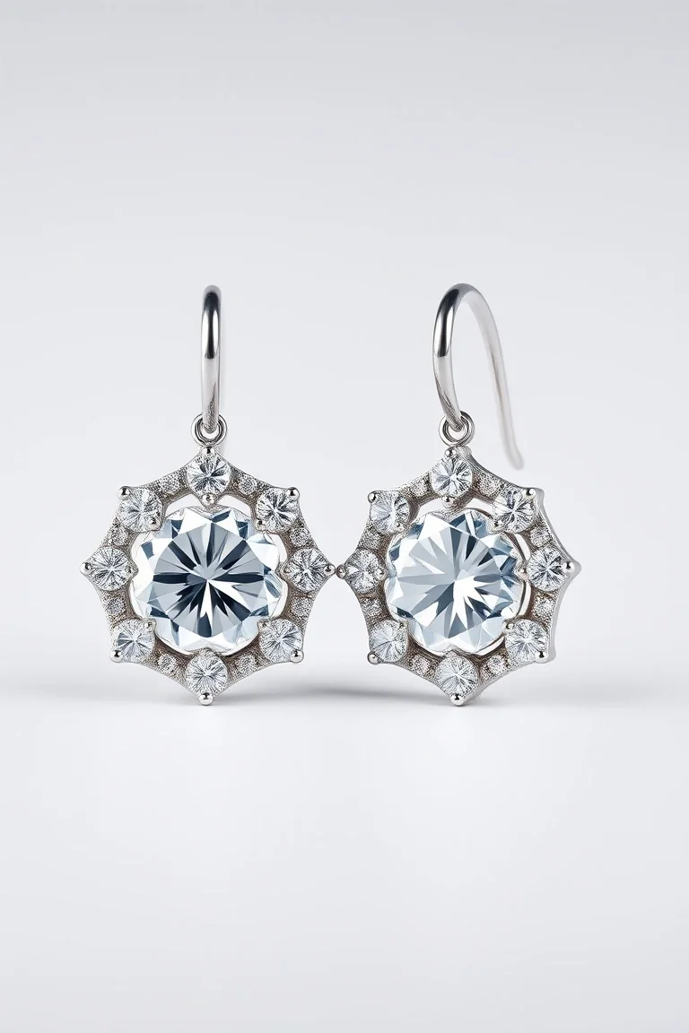 14K White Gold Earrings