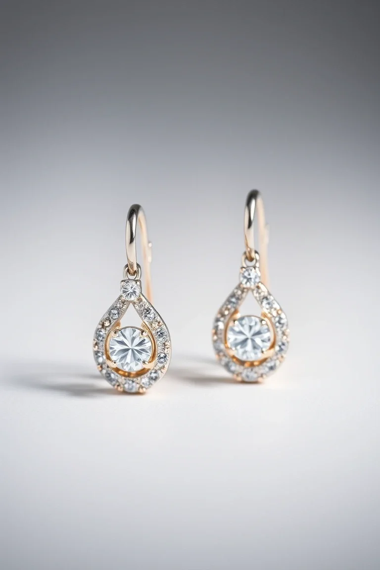14K White Gold Earrings