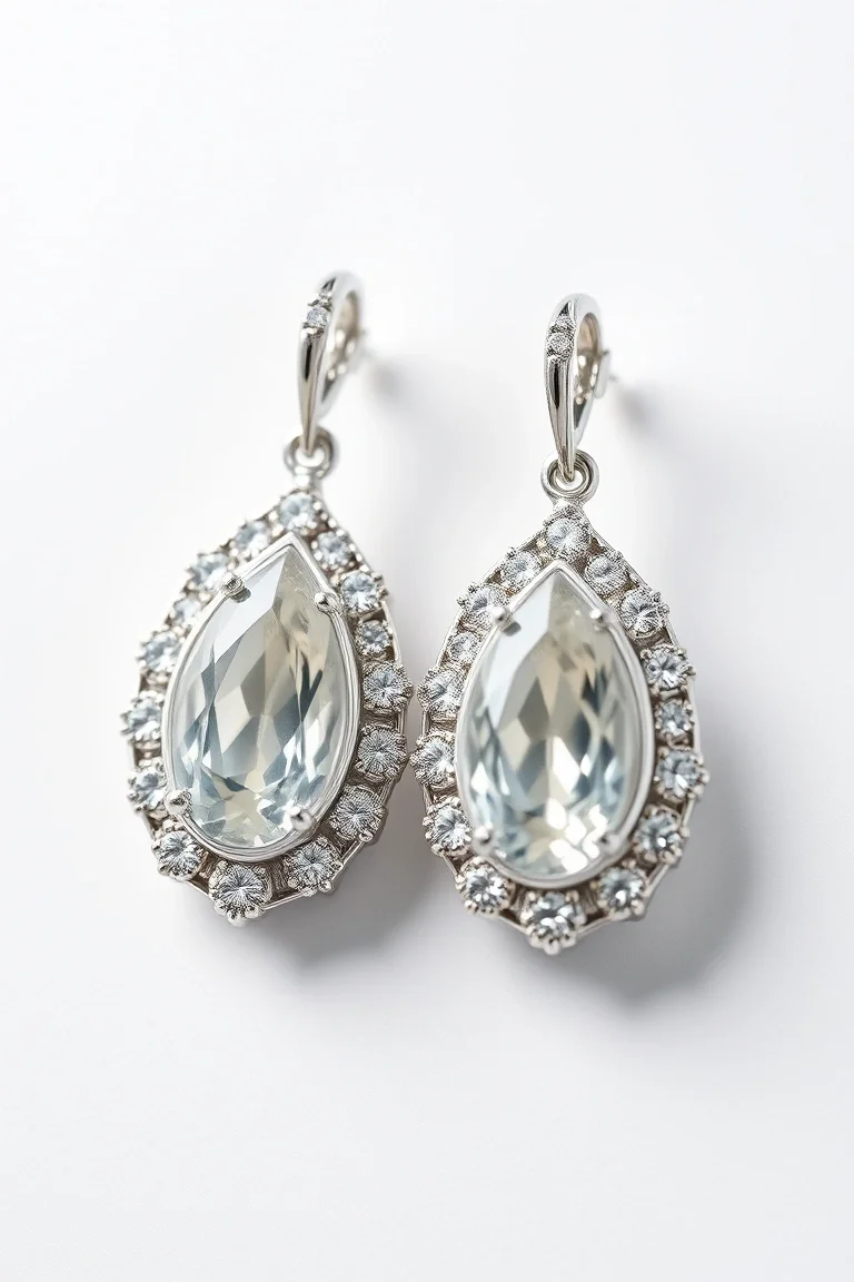 14K White Gold Earrings