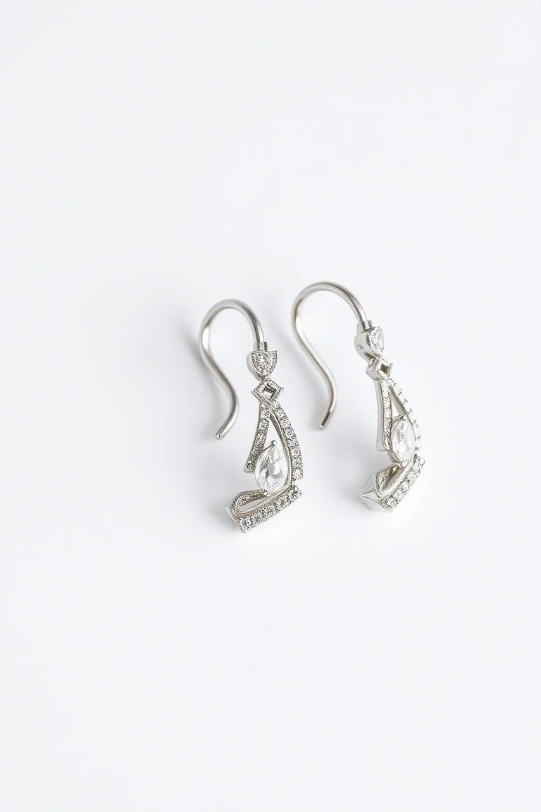 14K White Gold Earrings