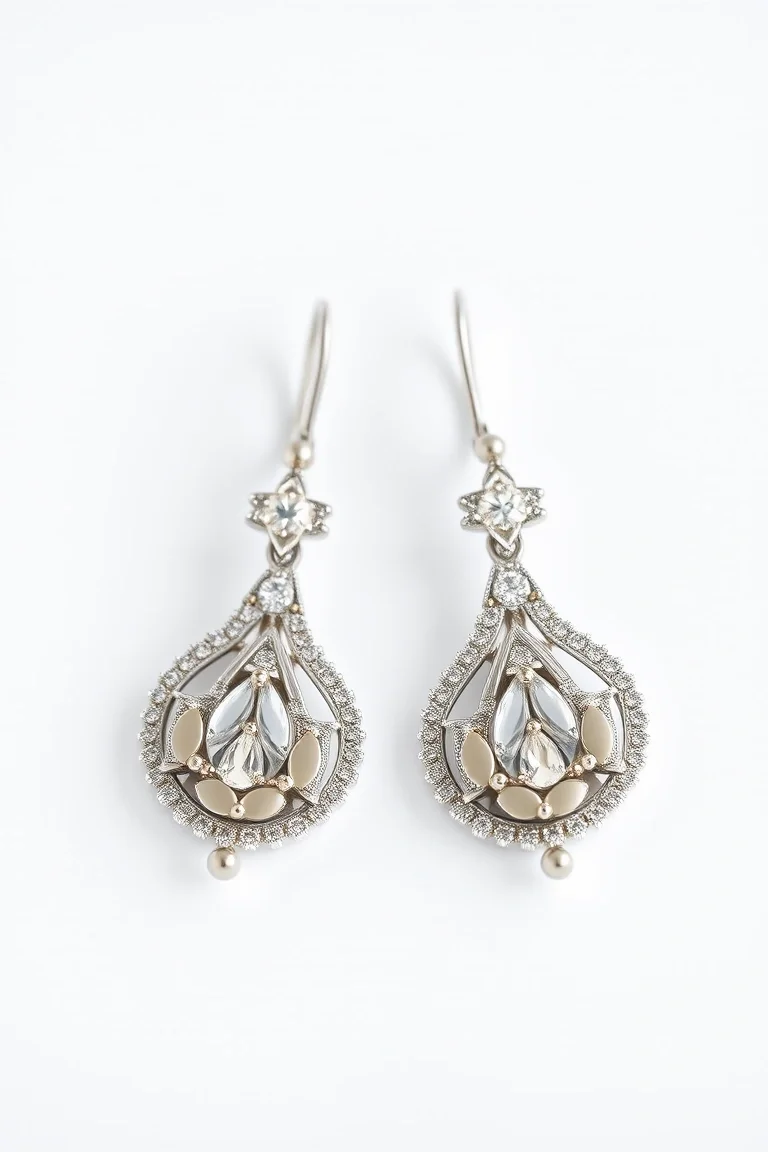 14K White Gold Earrings