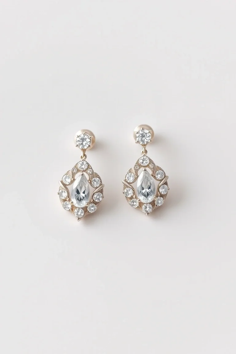 14K White Gold Earrings