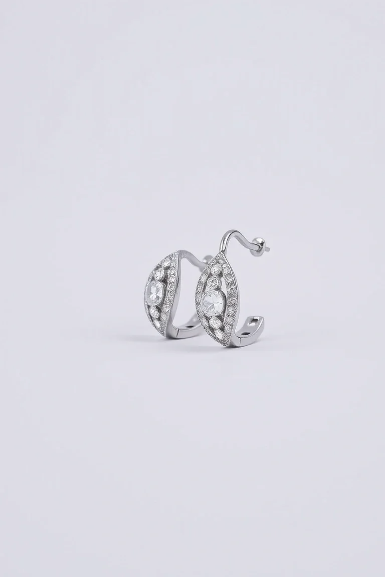 14K White Gold Earrings