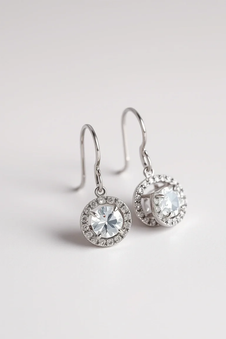 14K White Gold Earrings