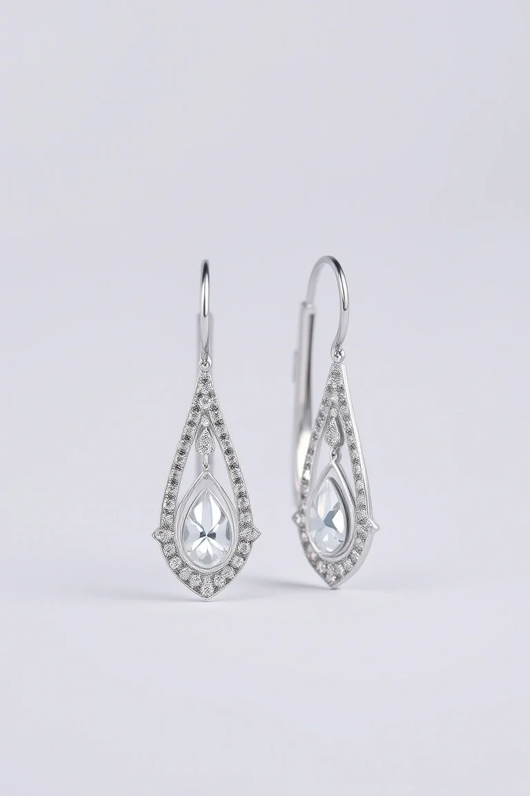 14K White Gold Earrings