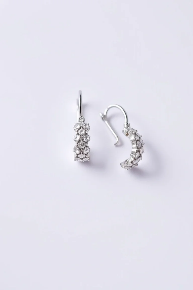 14K White Gold Earrings
