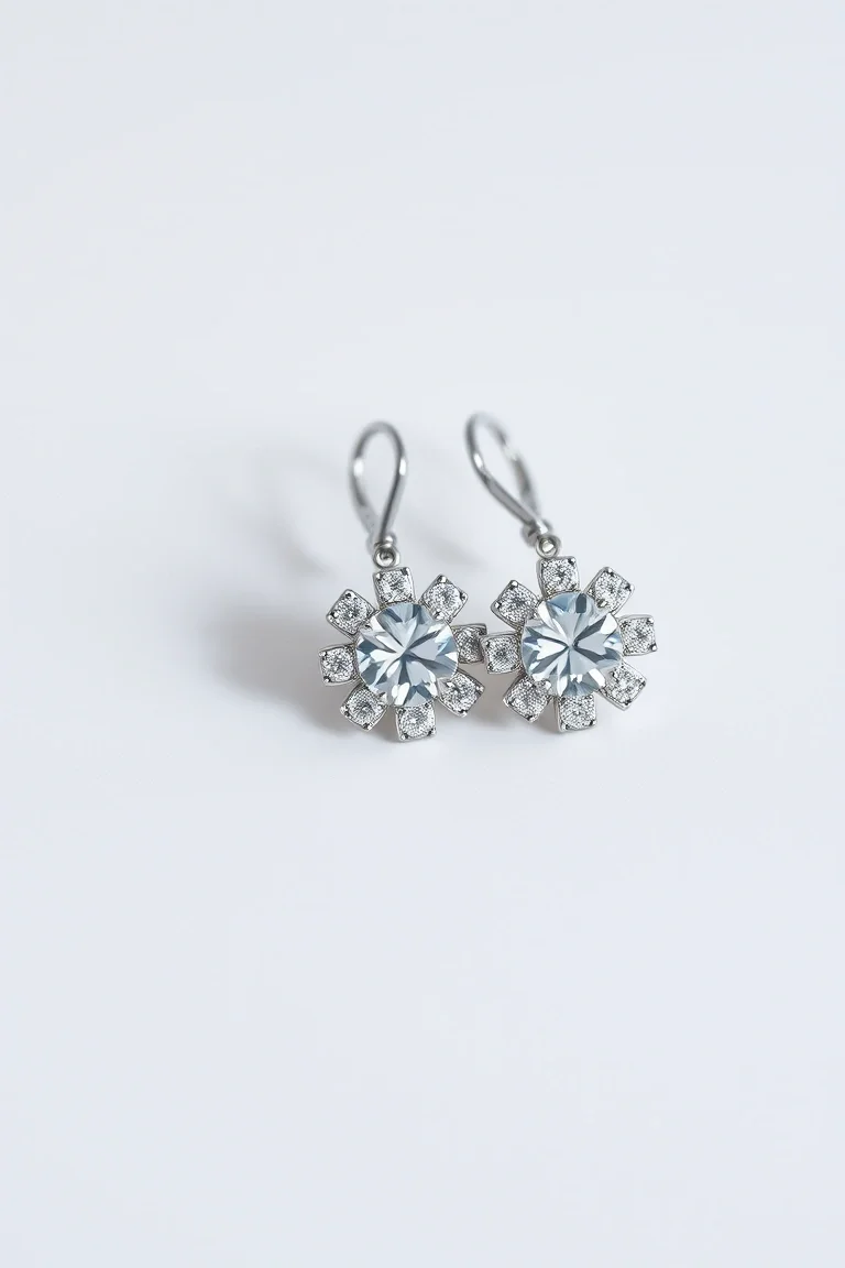 14K White Gold Earrings