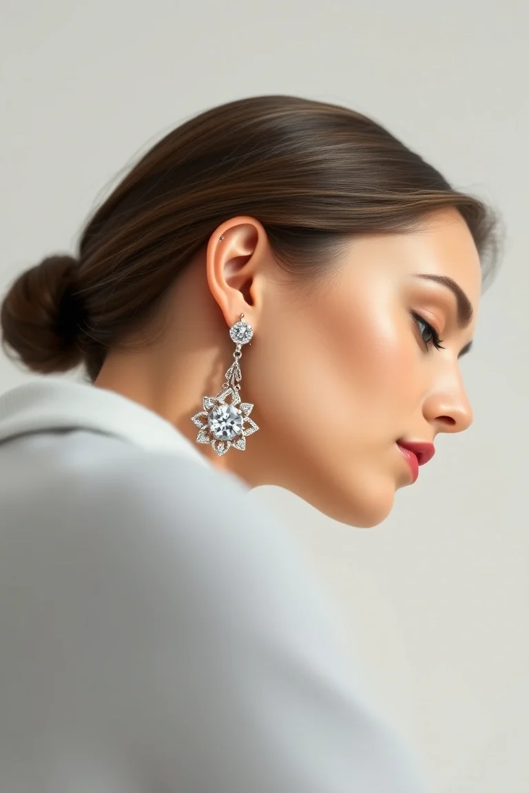 14K White Gold Earrings