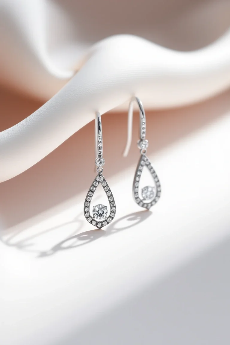 14K White Gold Earrings