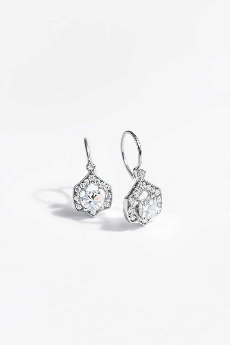 14K White Gold Earrings