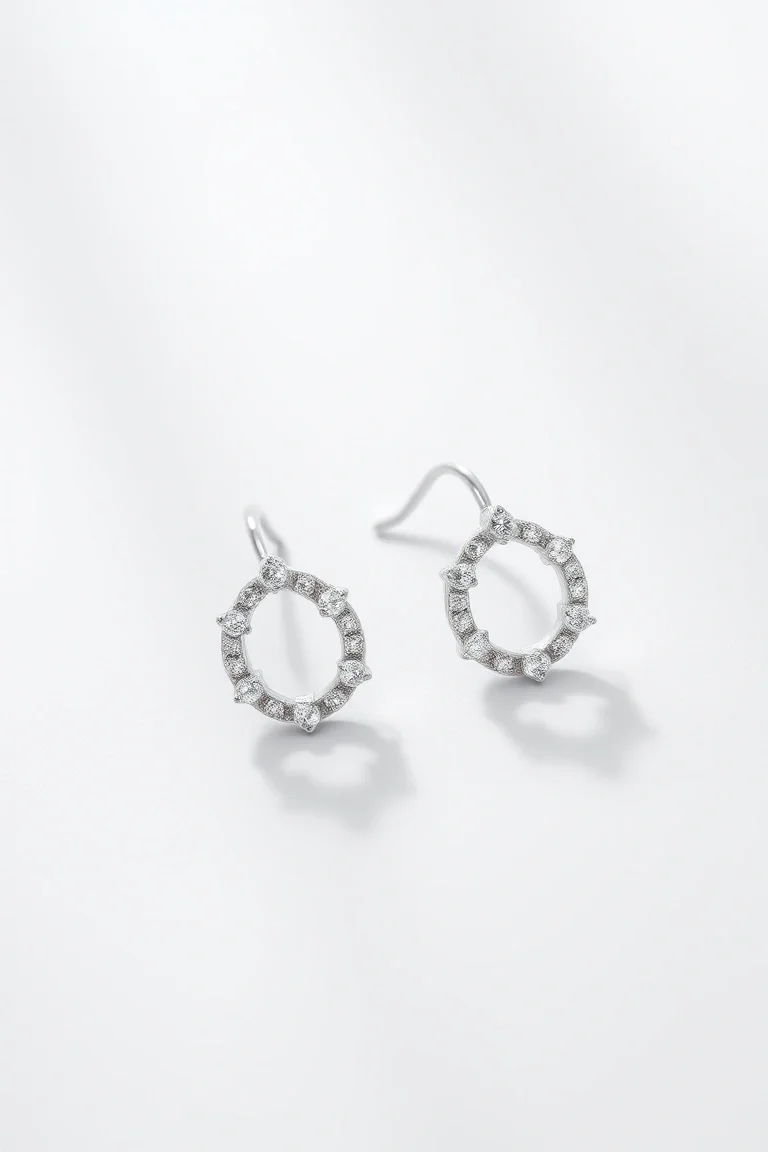 14K White Gold Earrings