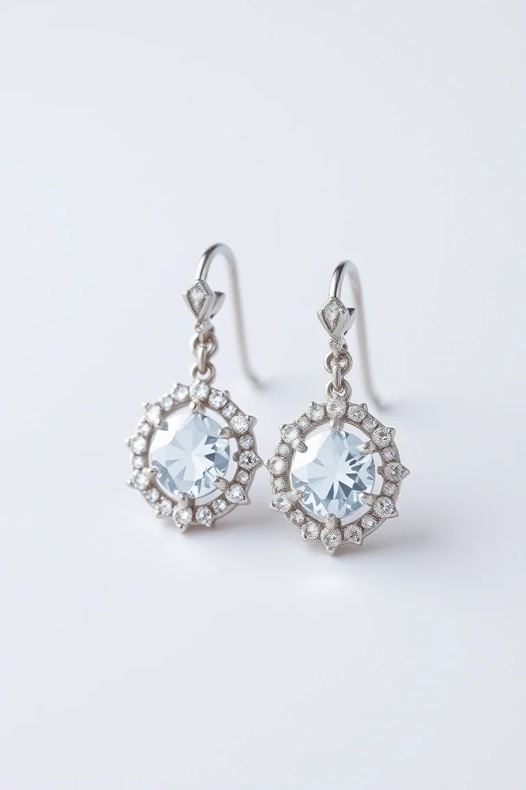 14K White Gold Earrings