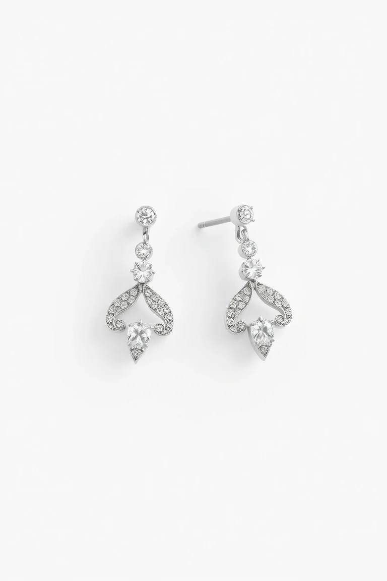 14K White Gold Earrings