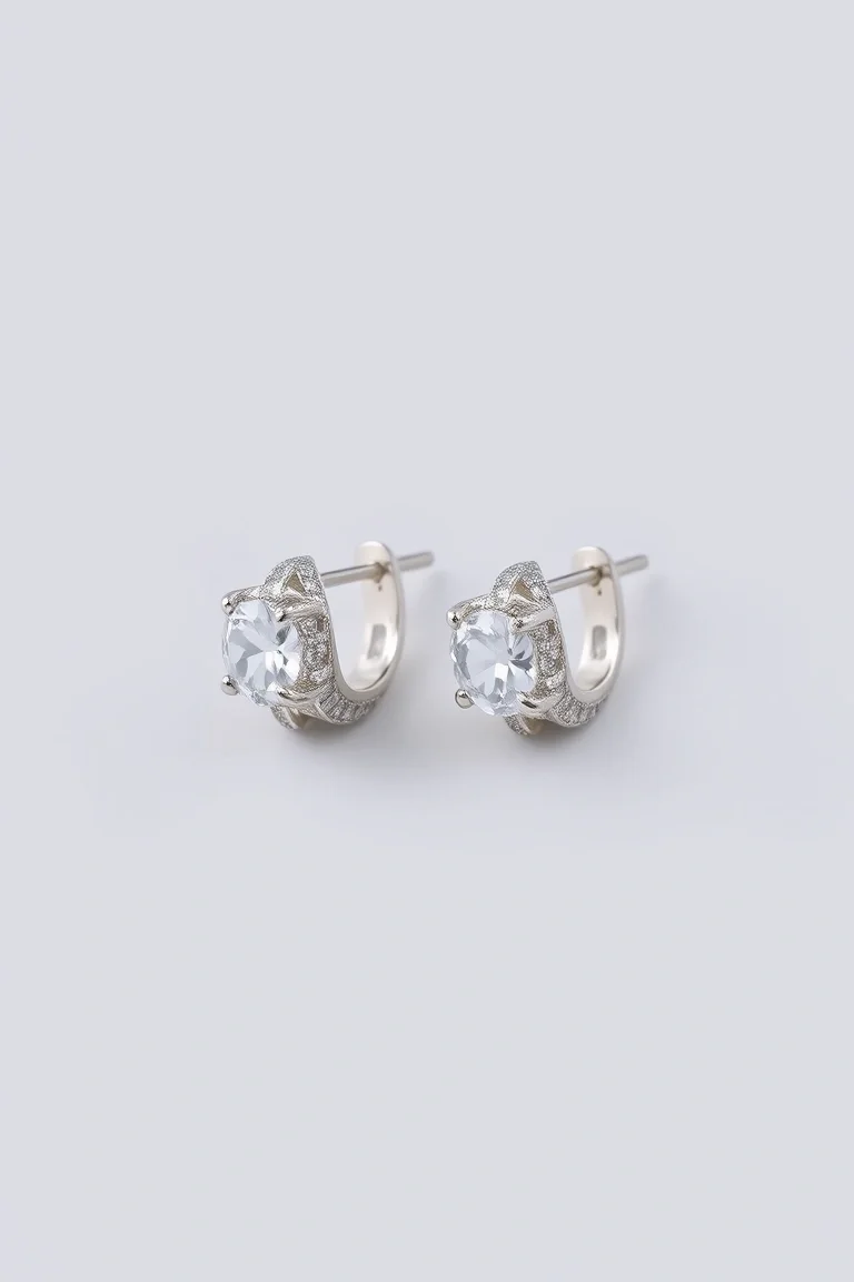 14K White Gold Earrings