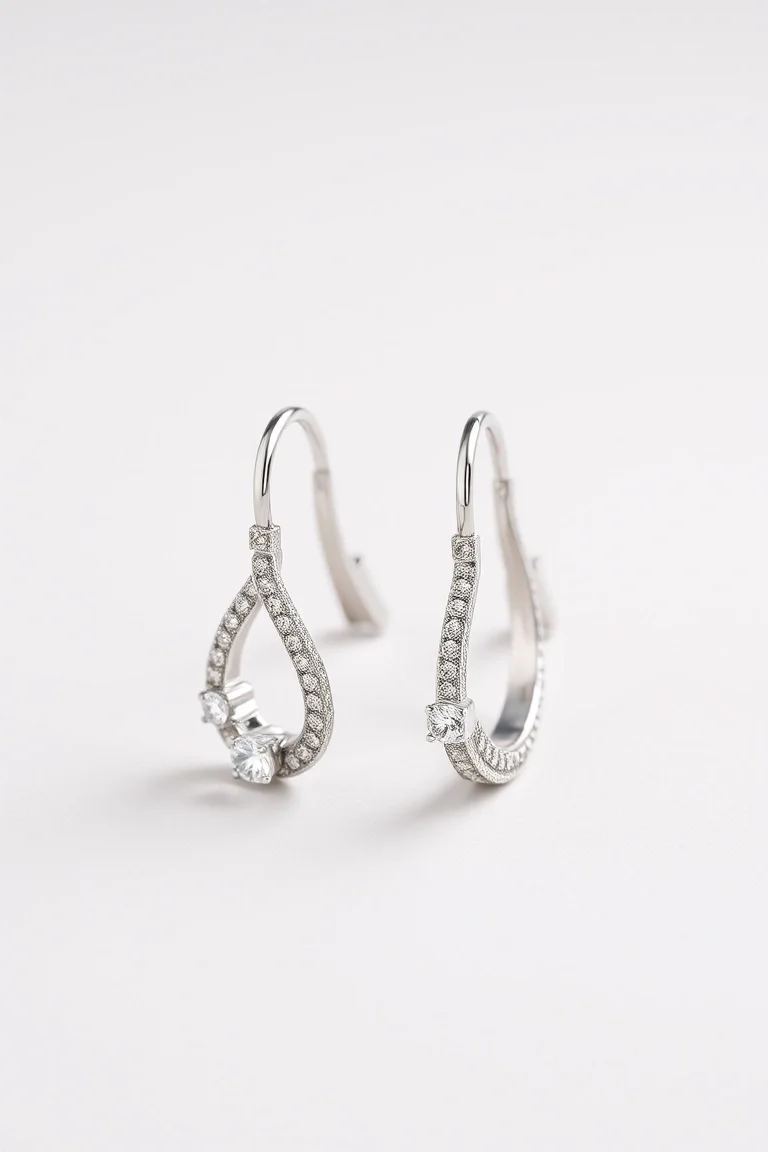 14K White Gold Earrings