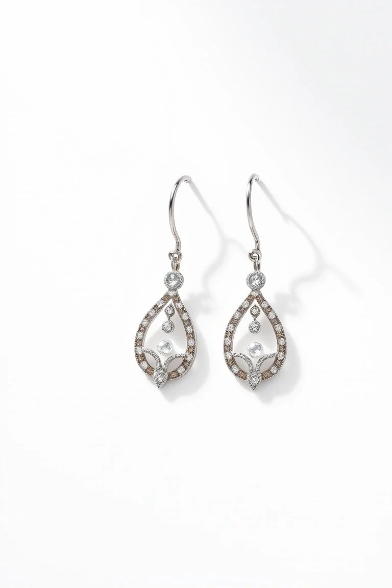 14K White Gold Earrings