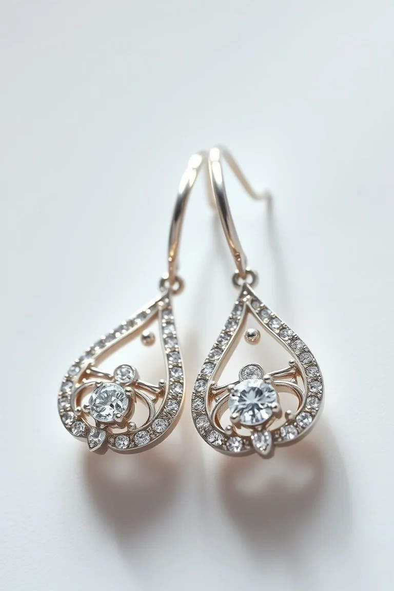 14K White Gold Earrings