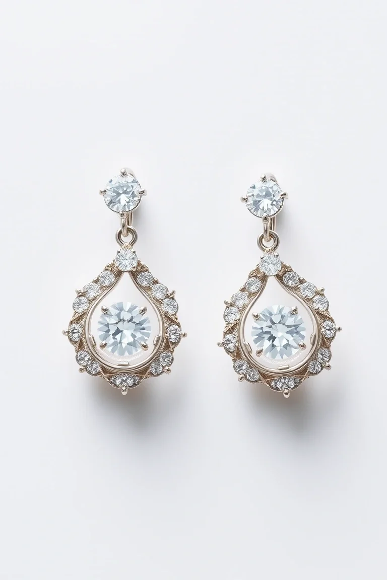 14K White Gold Earrings