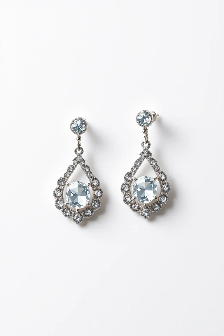 14K White Gold Earrings