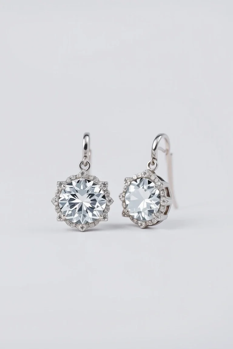 14K White Gold Earrings