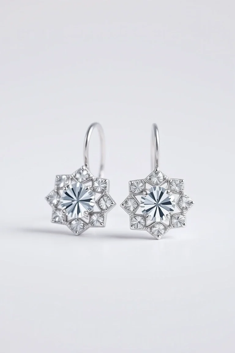 14K White Gold Earrings