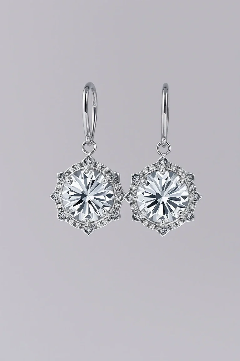 14K WHITE GOLD EARRINGS