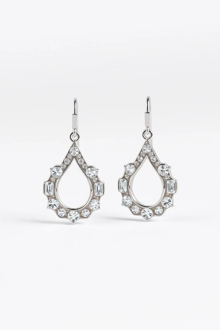 14K White Gold Earrings