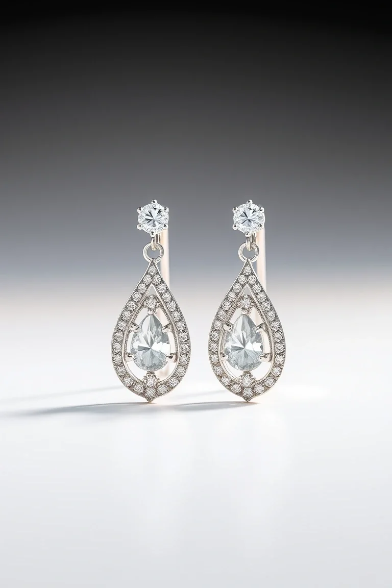 14K WHITE GOLD EARRINGS