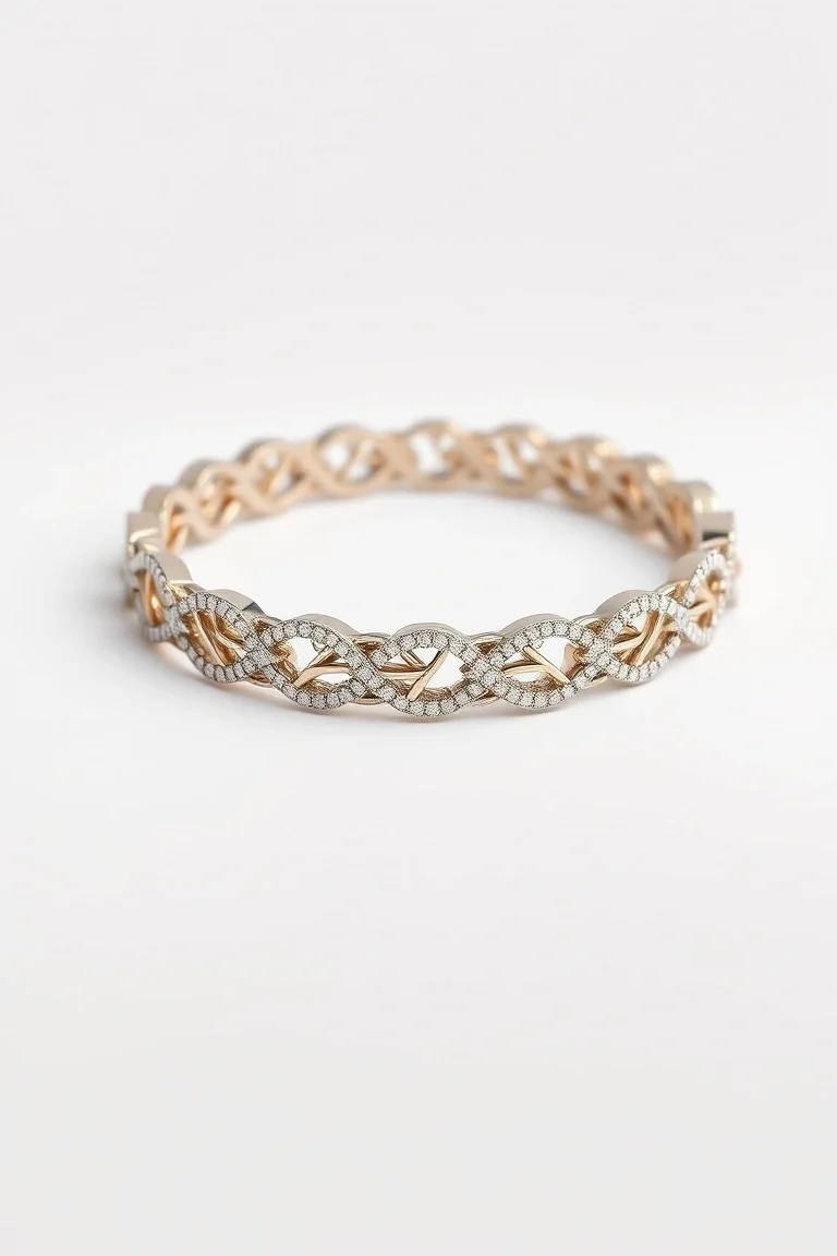 14K WHITE GOLD FANCY BRACELET