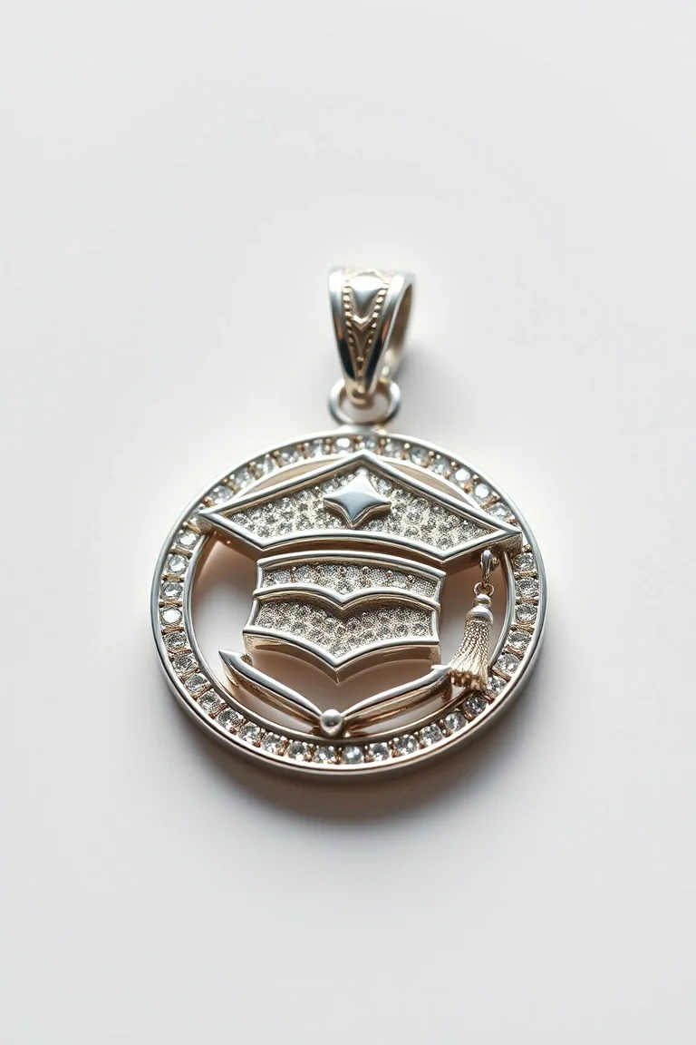 14K WHITE GOLD GRADUATE CHARM