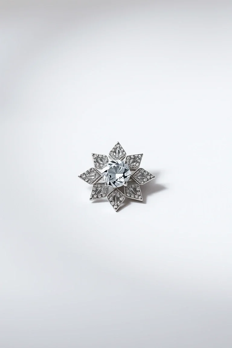 14K White Gold Lapel Pin