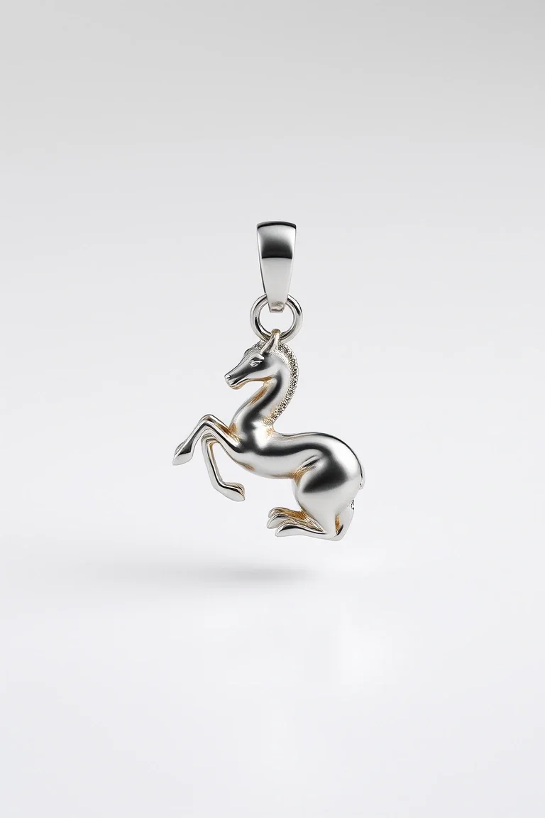14K WHITE GOLD LIBRA CHARM