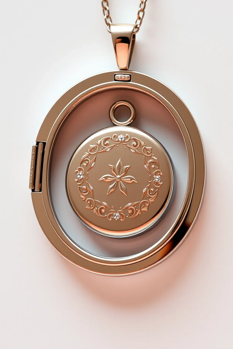 14K WHITE GOLD LOCKET