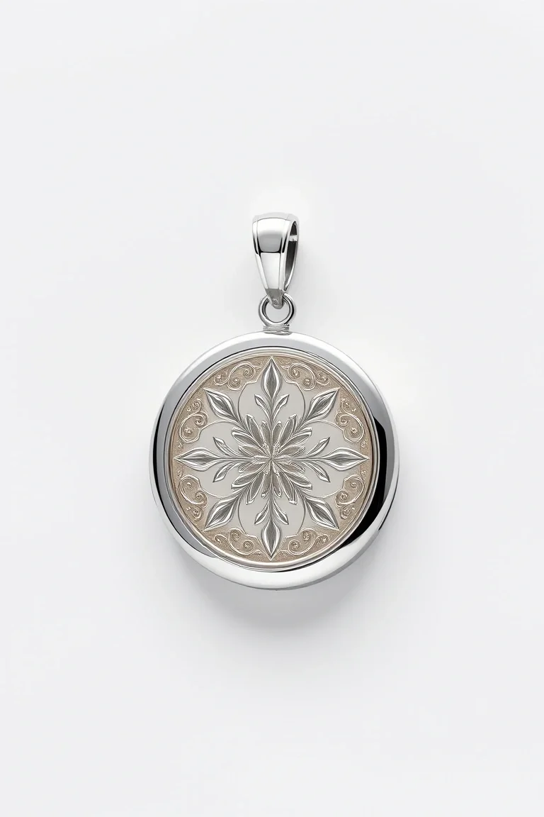14K WHITE GOLD LOCKET