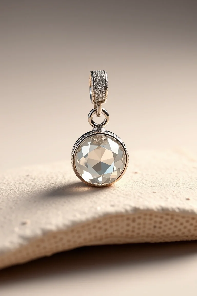 14K WHITE GOLD PACIFIER CHARM